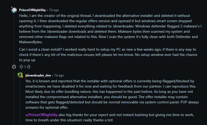 princeofnightsky in redit jdownloader